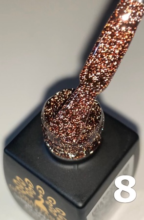 Гель-лак Global Fashion (Глобал Фэшн) светоотражающий Disco Shine Spectrum 008, 8 мл Гель-лак Global Fashion (Глобал Фэшн) светоотражающий Disco Shine Spectrum 008, 8 мл