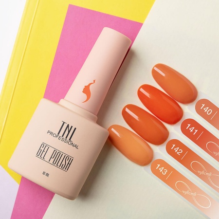 Гель-лак TNL (тнл) 8 чувств 141 оранжевая глазурь, 10 мл Гель-лак TNL (тнл) 8 чувств 141 оранжевая глазурь, 10 мл