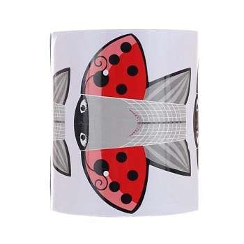 Форма для наращивания бумажные одноразовые Божья коровка, 300 штук