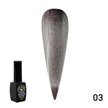 Гель-лак Global Fashion (Глобал Фэшн) кошачий глаз 24D Wild 003, 8 мл