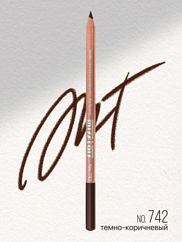 Карандаш для глаз и губ Miss Tais № 742,  темно-коричневый Карандаш для глаз и губ Miss Tais № 742,  темно-коричневый