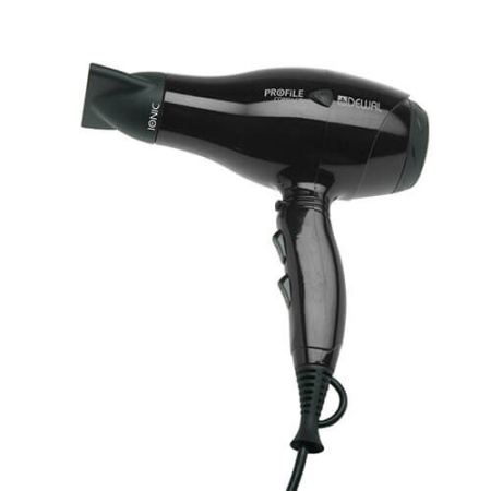 Dewal (Деваль) Фен Profile Compact черный, 2000 Вт, ионизация, 2 насадки, 03-119 Black