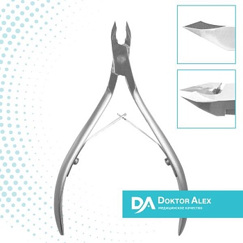 Кусачки для кожи Doktor Alex, двойная пружина 4 мм, С-0402