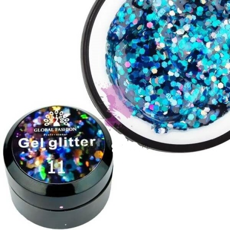 Global Fashion (Глобал Фэшн) Glitter Gel 11, 5 мл
