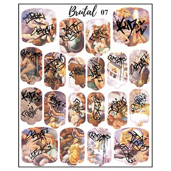 Тэг-пленка для маникюра и педиюра Brutal 007