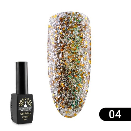 Гель-лак Global Fashion (Глобал Фэшн) Shiny 004, 8 мл