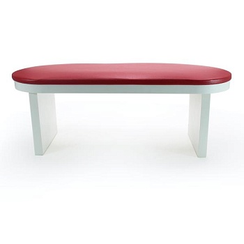 Большой подлокотник для маникюра, 44х16х18 см, красный