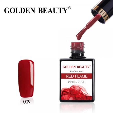 Гель-лак Golden Beauty (Голден Бьюти) Red Flame 09, 14 мл