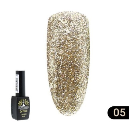 Гель-лак Global Fashion (Глобал Фэшн) Gold 005, 8 мл